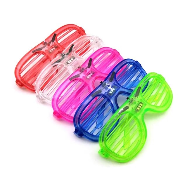 Bleaws Light up Shutter led neon Rave Glasses Party Eyeglass dj Flashing Sunglasses for Neon & Bachlore Party Glow in Dark Christmas Party Sunglasses