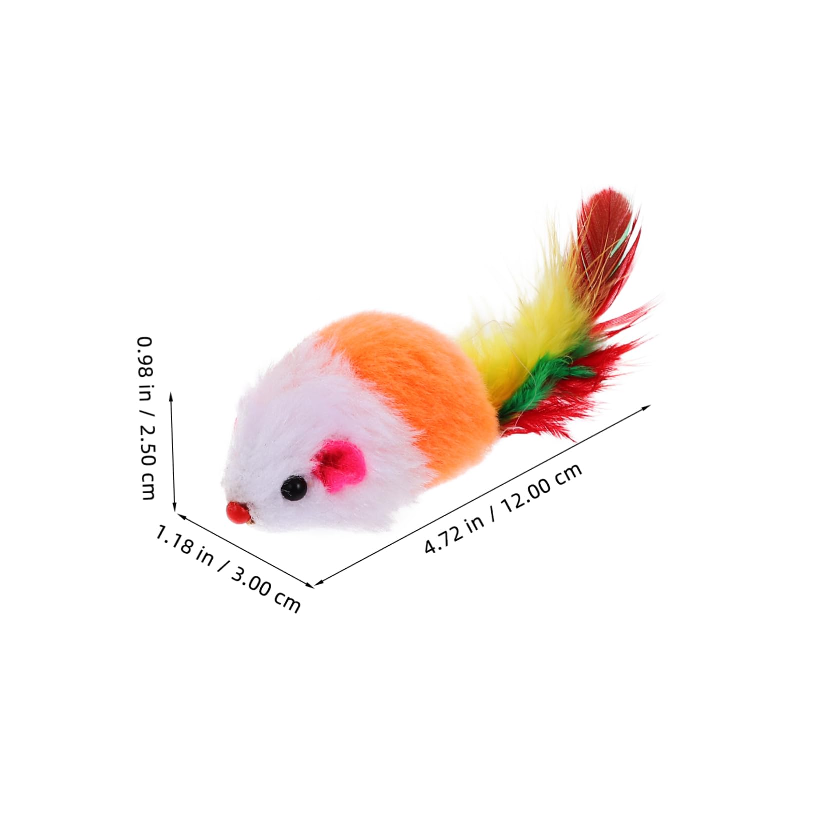 FRCOLOR 3 Juegos De Juguetes Interactivos con para Gatos Ratones con Pelo Sonajero Juguetes Estimulantes para Mascotas para Diversión En Interiores (20 Piezas X 3)