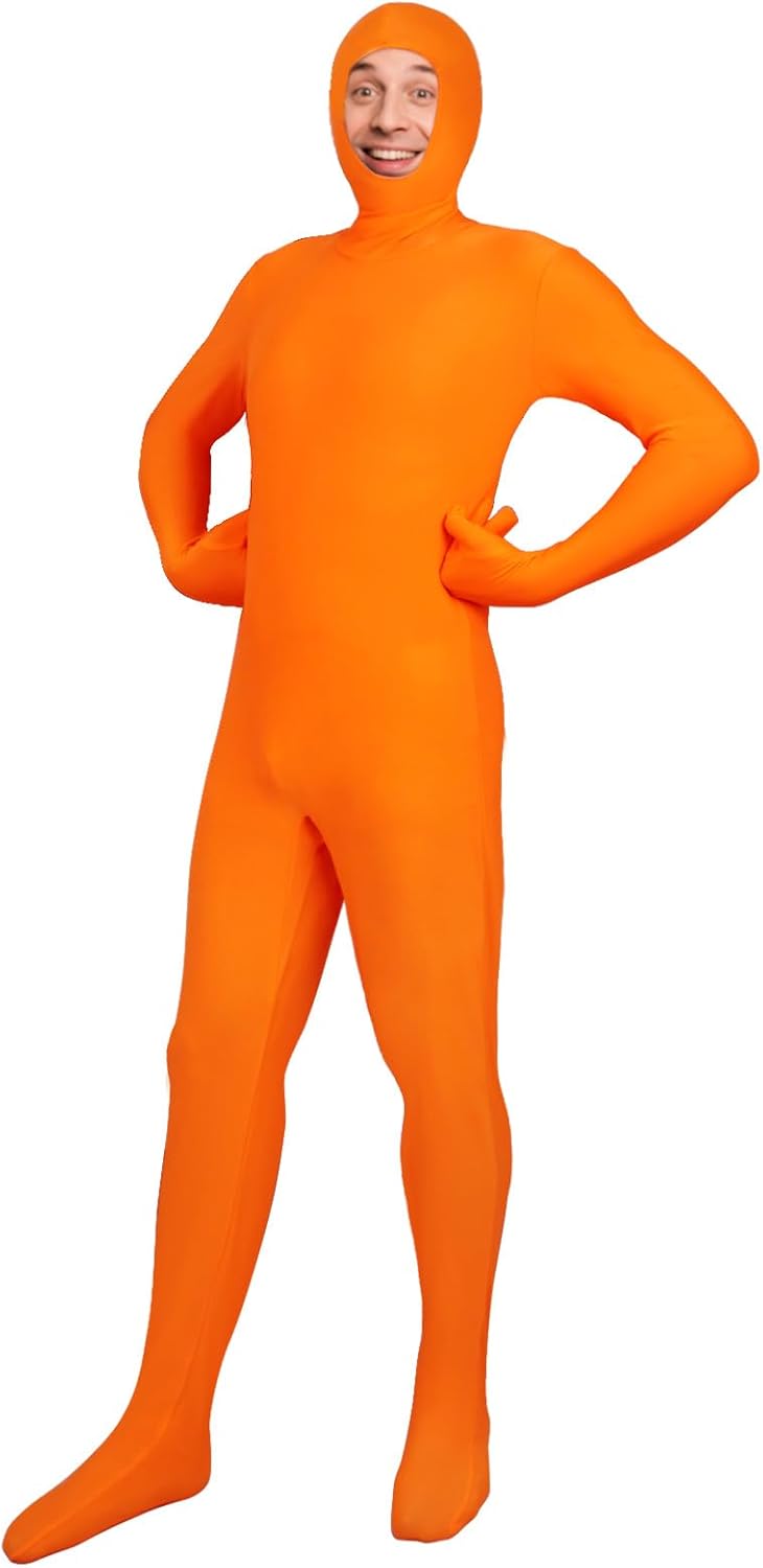 Uisozsfeb Unisex Full Body Spandex Zentai Suit Halloween Costumes Open Face Cosplay Bodysuit for Men and Women - Image 2