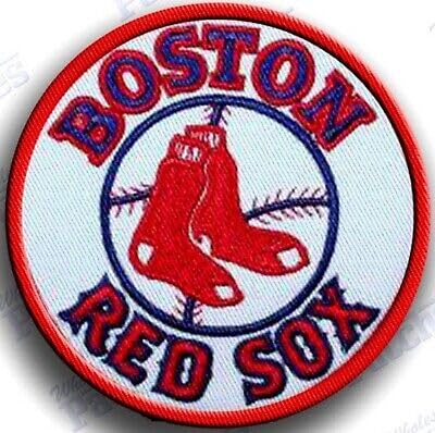 RED SOX Iron ON Embroidered Patch Embroidery Size 2.5 INCHES