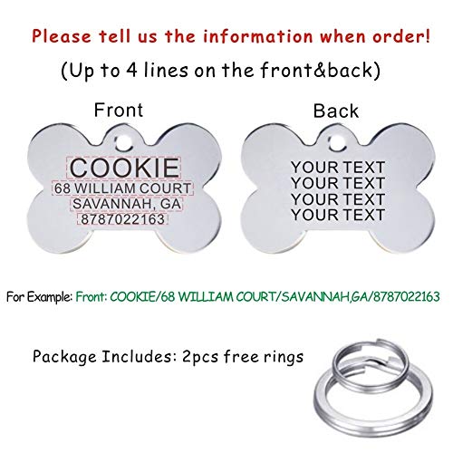 Etichetta Animale Domestico Personalizzata Incisa Personalizzata Id - Foto 5