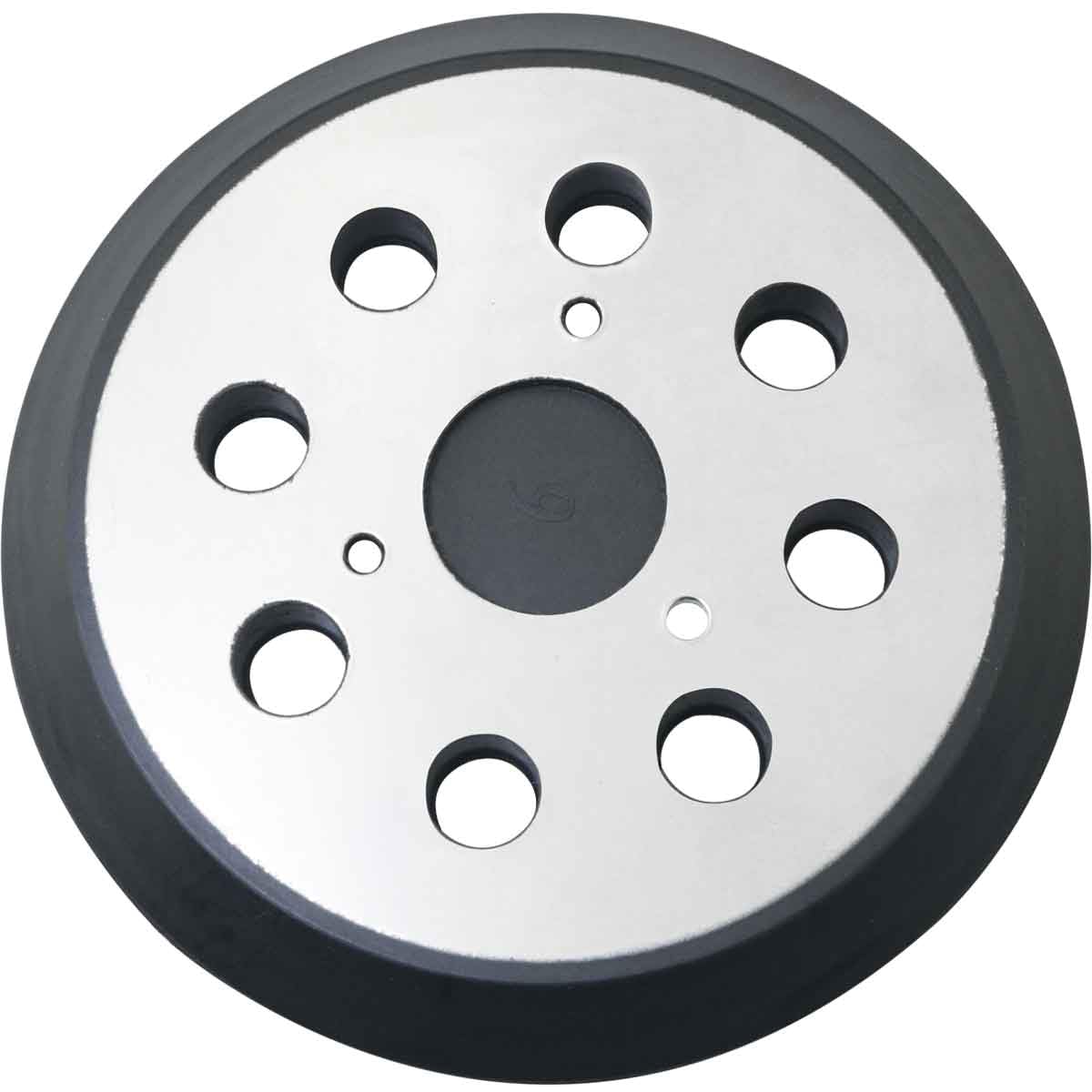 WHYHKJ 1 Set Hook Loop Sander Pad 5 inch 3 Screw Holes 8 dust Holes Electric Metal Polishing Disc Self Adhesive Backed Velvet Sandpaper Sander Chassis Metal Backed Hook Loop Sander Pad