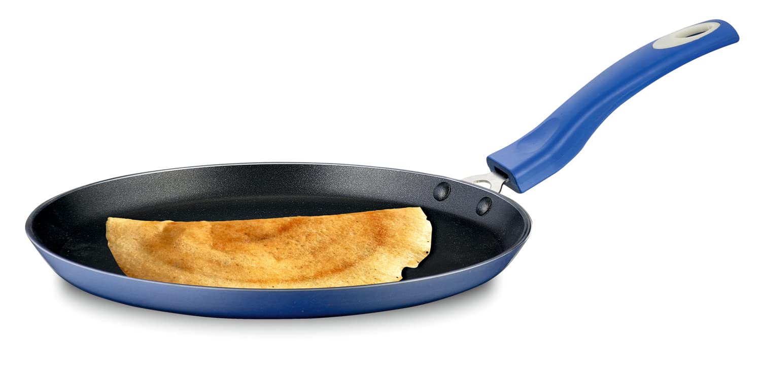 Non Stick-Dosa Tawa with (3mm Thikness) Induction, Gas and Electric Stove Compatible with Free Wooden Spatula (30cm)