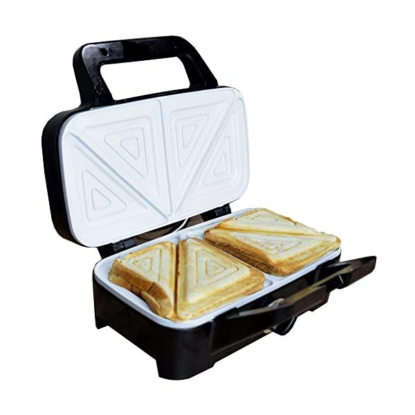 Syntrox Germany 3 in 1 Keramik Multi Sandwichmaker + Waffeleisen + Kontaktgrill mit 3 Wechselplatten – Bild 4