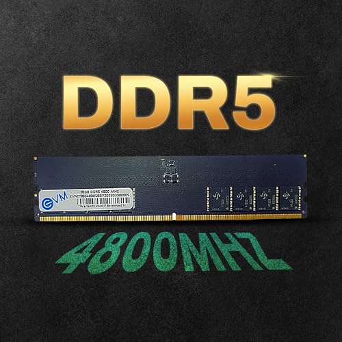 Image of EVM 16GB DDR5 Desktop RAM 4800Mhz LongDimm - High Performance - Ideal for Gaming and Editing - MAC, Intel, AMD Compatible - 10 Years Warranty (EVMT16G4800U88P)