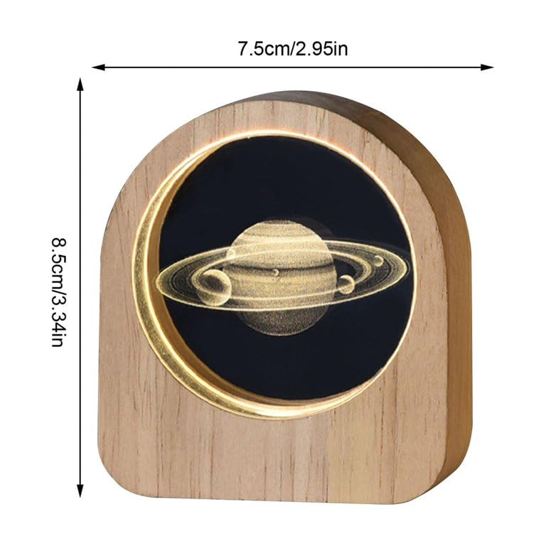 Image of CPENSUS Lights Lamp for Office, Dining Room (Wood Saturns), Led, Clear