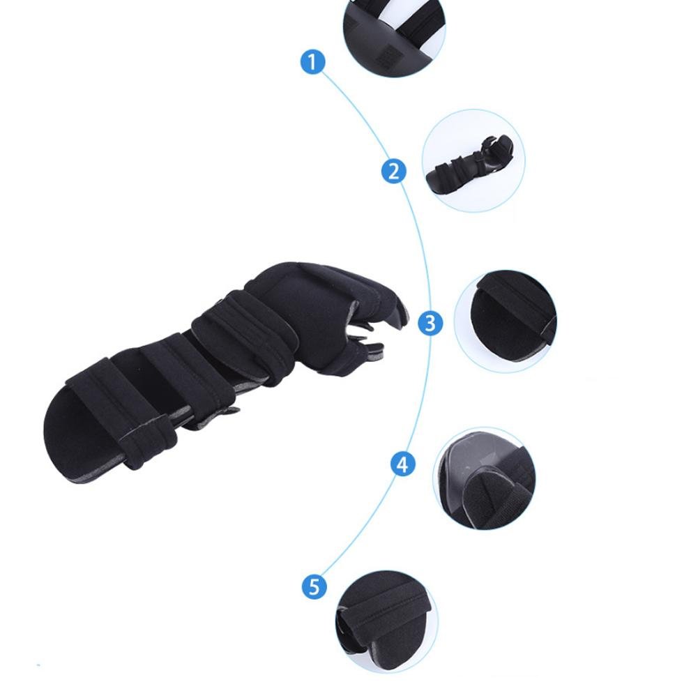 Placa de Soporte para muñeca Soporte para muñeca Yeso para Fractura Férula Fija.Black-L