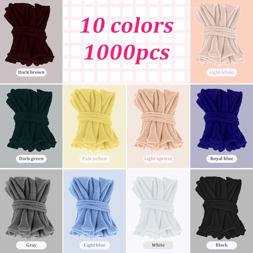 Image of Kifmurase 1000 Pcs Refill Loops for 7 Inch Weaving Loom, Colorful Loom Loops for Potholder Making, Elastic Weaving Loop Craft Flexible Loom DIY Kit Craft Bands for Adults DIY Projects Gifts