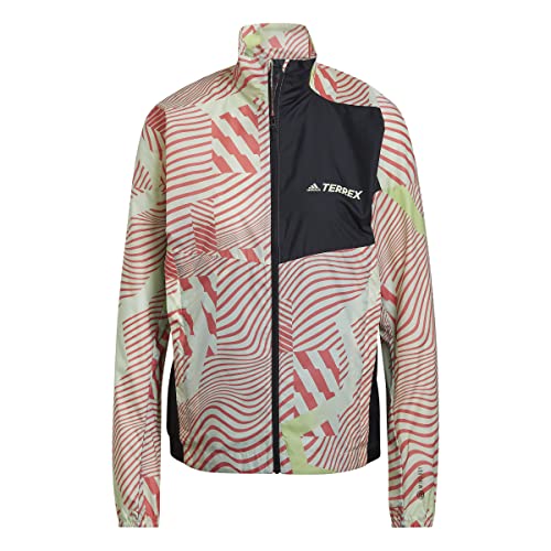Adidas Womens Windbreaker Terrex Trail Running Printed Wind Jacket, Almost...