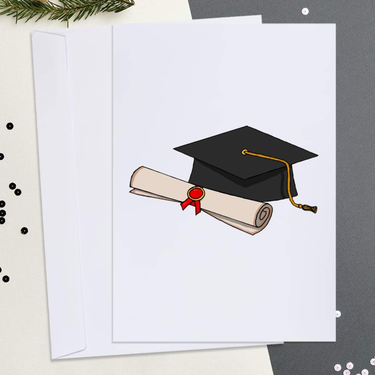 Azeeda Large (A4) 'Graduation Hat and Scroll' Blank Greeting Card  (GC00026990) : Amazon.co.uk: Stationery & Office Supplies