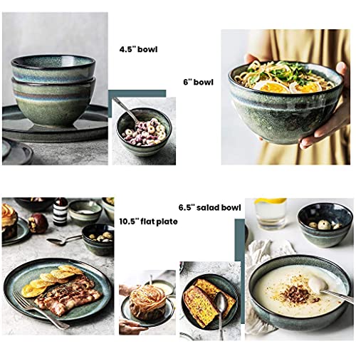 Geschirrset, Keramik-Geschirrsets, Schüssel, Löffel Und Teller, 32-Teiliges Retro-Porzellan-Geschirrset Für Einweihungsgeschenk Und Familientreffen – Mikrowellengeeignet 6 Geschirrset, Keramik-Geschirrsets, Schüssel, Löffel Und Teller, 32-Teiliges Retro-Porzellan-Geschirrset Für Einweihungsgeschenk Und Familientreffen – Mikrowellengeeignet