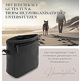 Heimatpfoten® Leckerlitasche für Hunde aus Kunstleder - Gassitasche mit Einhand Magnet-Verschluss - Hunde-Leckerli-Beutel (Größe S - Schwarz)