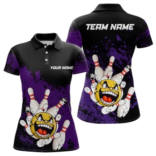 Custom Bowling Shirts for Men and Women Funny Bowling Team League Jersey Bowling Polo & Quarter-Zip Shirts BDT452