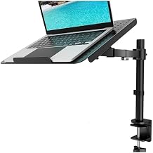 Space Saving Design Adjustable Rotating Laptop Stand with Heat Dissipation Function,Monitor Base, Standing Desk Tray, 360 Swivel, Ideal for Office Use Laptop Stand Arm Easy Installation