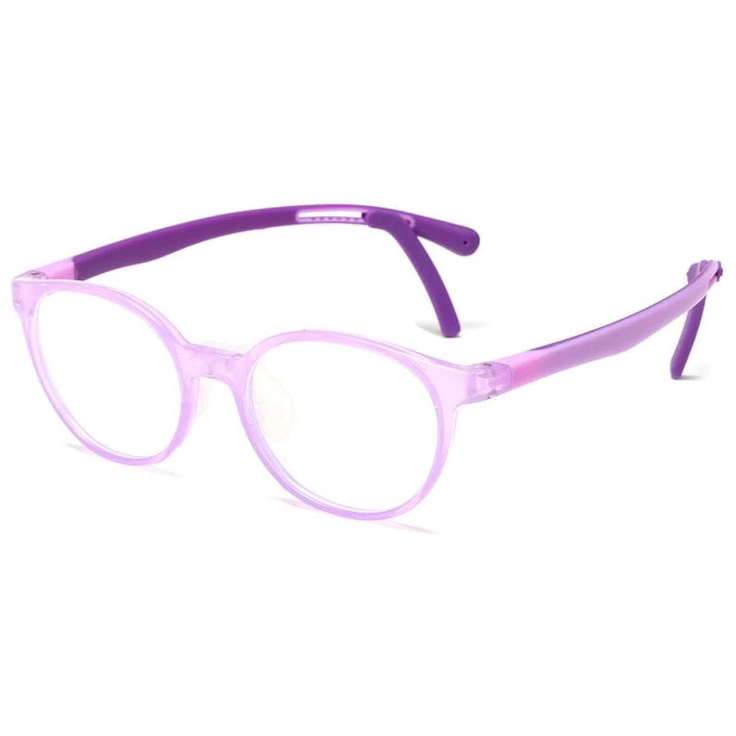 Kids Blue Light Filter Anti Blue Ray Eyewear Computer Glasses Anti Eyestrain Adjustable Temple Silicone TR90 Anti Slip for Boys and Girls Age 4 to 12