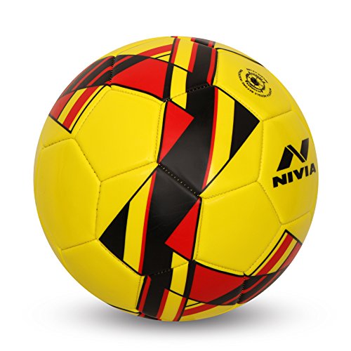 Image of Nivia Blade Football | Machine Stitched | 32 Panel | Hobby Playing Ball | Soccer Ball | Football Size - 5 (Yellow)
