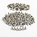 Produktbild Surepromise 100 Stück Killernieten Silber Spitzenieten Kegel Ziernieten zum Schrauben Nieten Halsband Armband Spikes Spitz Gothic Punk Metall (Höhe 10mm)
