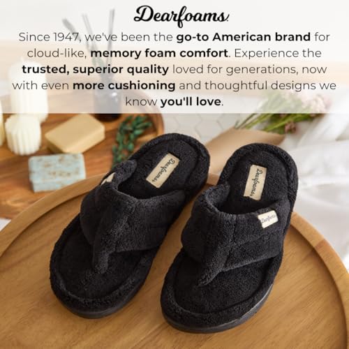 Dearfoams Women's Melanie Colorblocked Microfiber Terry Thong Slipper4