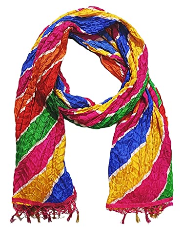 Dupatta Jaipuri Bandhej Aashita Creations Écharpe Rajasthani Dark Lahariya