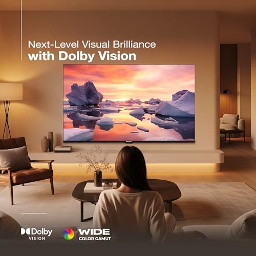 Image of SANSUI 190cm (75) 4K QLED Google TV with Dolby Vision, HDR10+, 30W Dolby Atmos Sound with Tweeters, HSR 120Hz, MEMC, Far-Field Voice Interaction, Satellite Tuner JSW75UG23QF (Black)