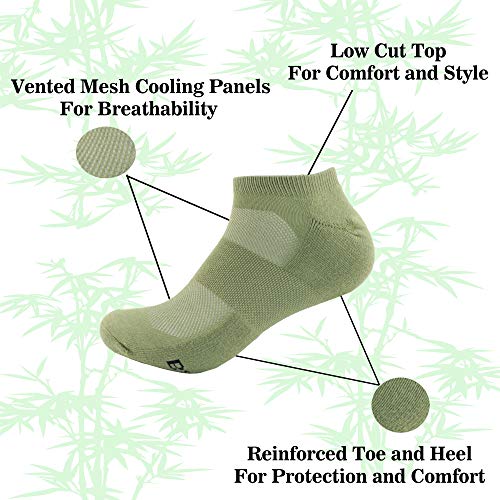 Image of Women's Rayon from Bamboo Fiber Ultra Breathable Superior Wicking Athletic Ankle Sports Socks