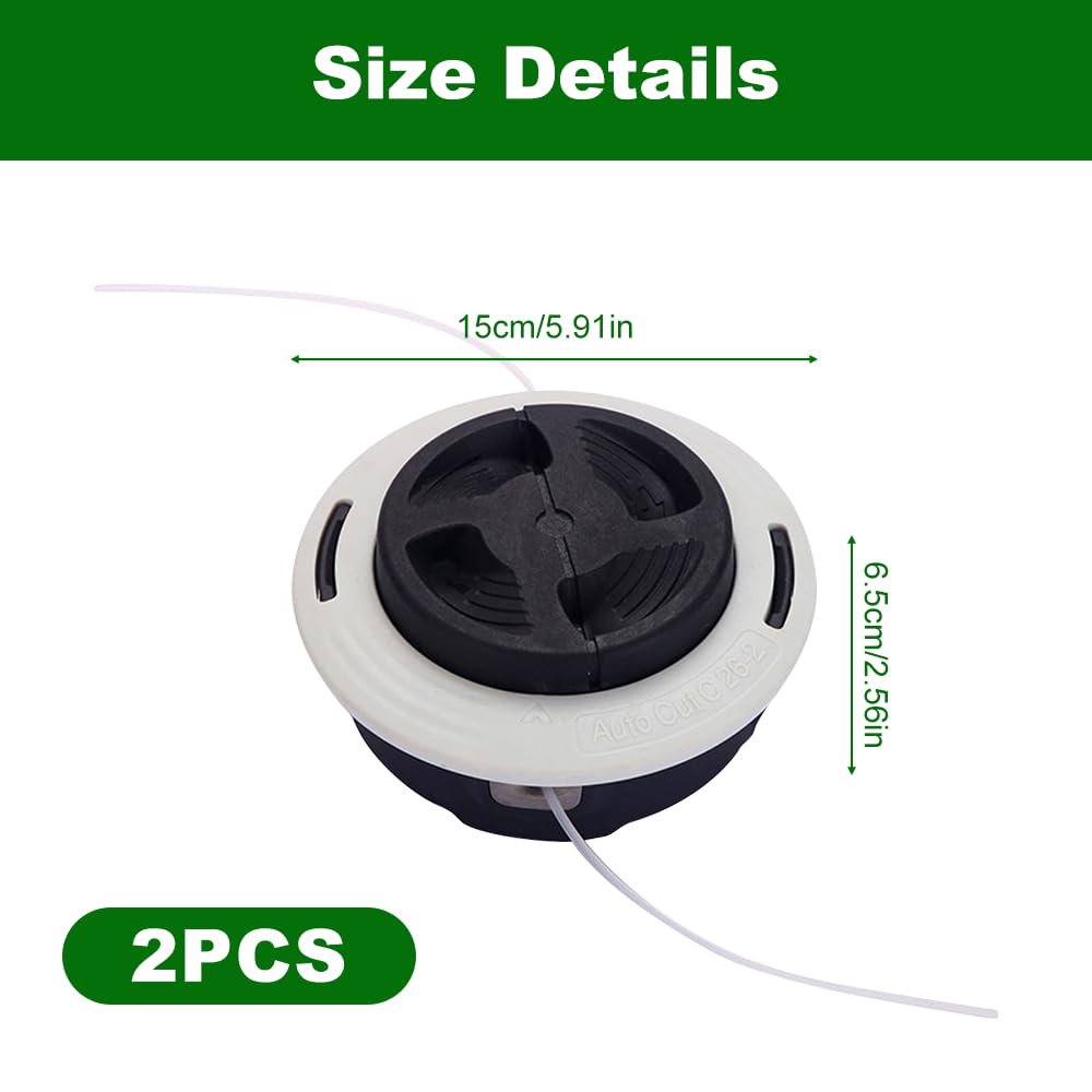Mineup 2pcs Testina decespugliatore per Stihl AutoCut C26-2, Falciatura capo Sostituire Stihl AutoCut C26-2 Per Stihl FS55, FS56, FS70, FS80, FS85, FS87, FS89, FS90, FS91, FS94, FS111, FS120, FS131
