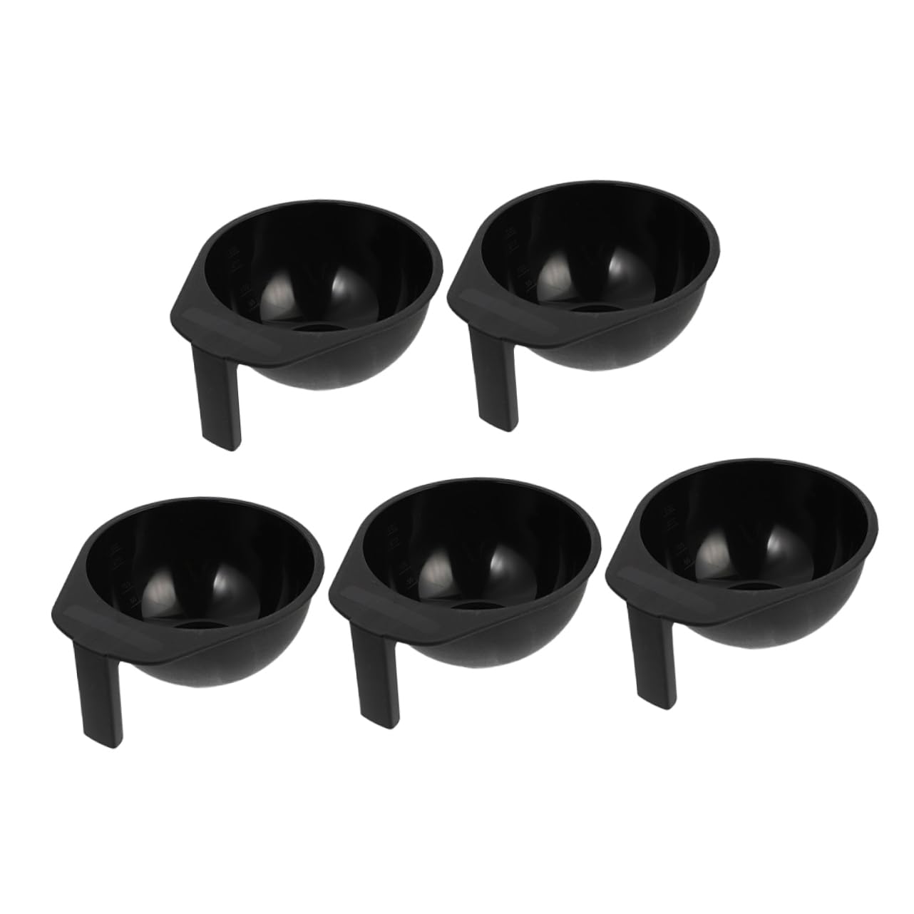 IWOWHERO Colour Bowl 5pcs Hair Dye Bowls Black Mixing Bowls Hair Dye Tool for
