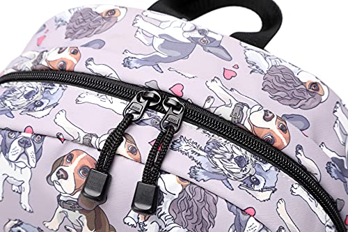 Wadirum Kinder Niedlich Schule Buchtasche Leichtgewicht Rucksack für Kinder Hund