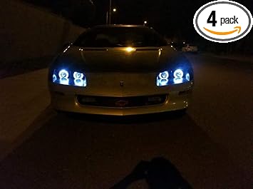 Amazon Com White Angel Eye Halo Head Lights 4 X Hi Lo Lamps For 1993 1997 Chevrolet Camaro Automotive Amazon Com White Angel Eye Halo Head Lights 4 X Hi Lo Lamps For 1993 1997 Chevrolet Camaro Automotive