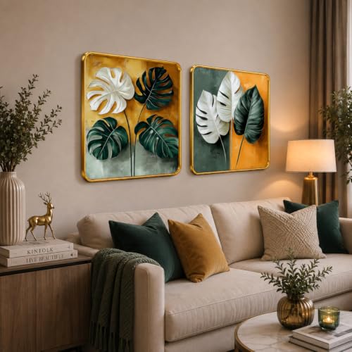 Image of RANDOM Premium Square Wall Painting Set of 2, 38 x 38 cm (Premium painting set of 2)