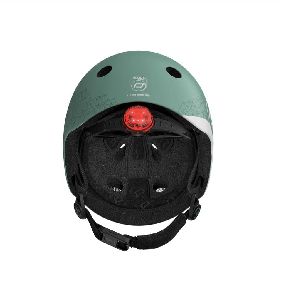 Scoot&Ride Reflective Kinder-Helm XXS-S aus Polycarbonat in der Farbe Forest, Größe: 45cm - 51cm, 96497