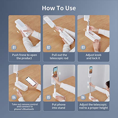 Anel de luz portátil para selfie, mini LED para mesa de 3200-5500K com bateria de 1000 mAh para tran