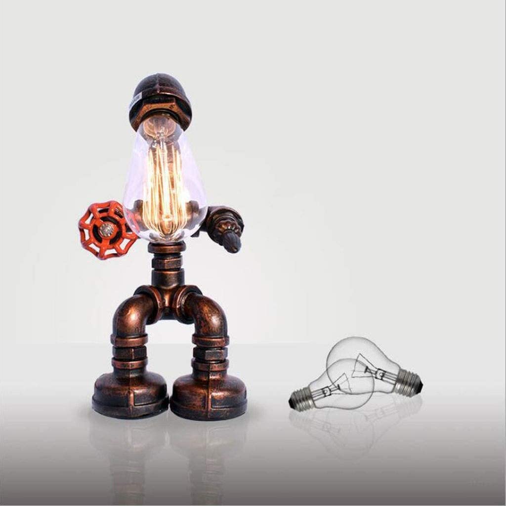 Lampa Stołowa Lampy Stołowe Lampa Stołowa W Stylu Vintage, Retro Przemysłowe Żelazne Rury Wodne Lampa Biurkowa Lampka Nocna Lampka Nocna Lampa Stołowa Na Biurko Lampka Nocna Lampa Nocna