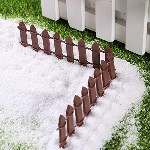 Healifty 10 peças de madeira miniatura cerca de jardim de fadas em miniatura ornamento cerca decorat