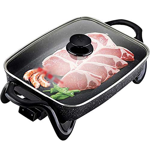 Hot Pot,Hot Pot Bbq One-Pot Household Electric Oven Smokeless Multi-Function Indoor Two-In-One Non-Stick Pan(1800W)