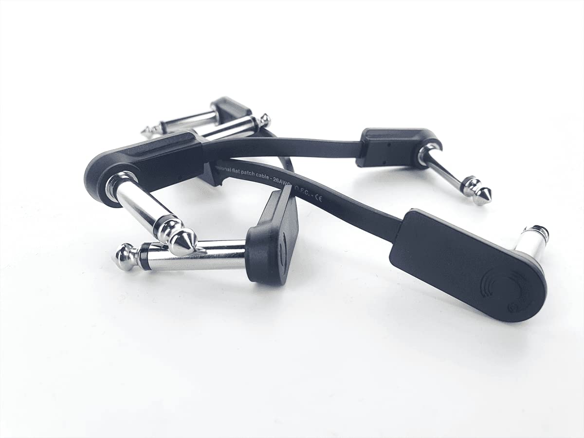 Kabel płaski do gitary jack kątowy 60 cm