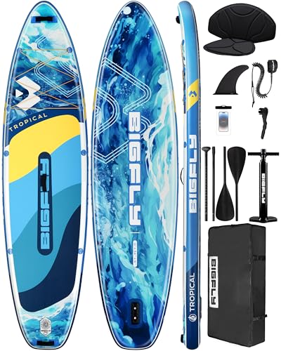 Bigfly Inflatable Stand Up Paddle Board 11&rsquo;*34&rdquo;*6&rdquo;, Blow Up Paddle Board for Adults,with...