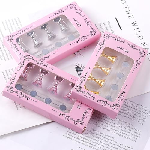 Soporte acrílico magnético para práctica de uñas 3 sets miniatura 5