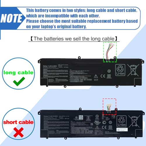 Image of 50Wh C31N1905 C31N1905-1 Laptop Battery (Long Cable) Replace for VivoBook S13 S333 S333JA S333JP S333JQ S333EA S14 S433IA M433 M433IA S433FA S433FL S15 D533 D533IA M533 M533IA Series 4335mAh