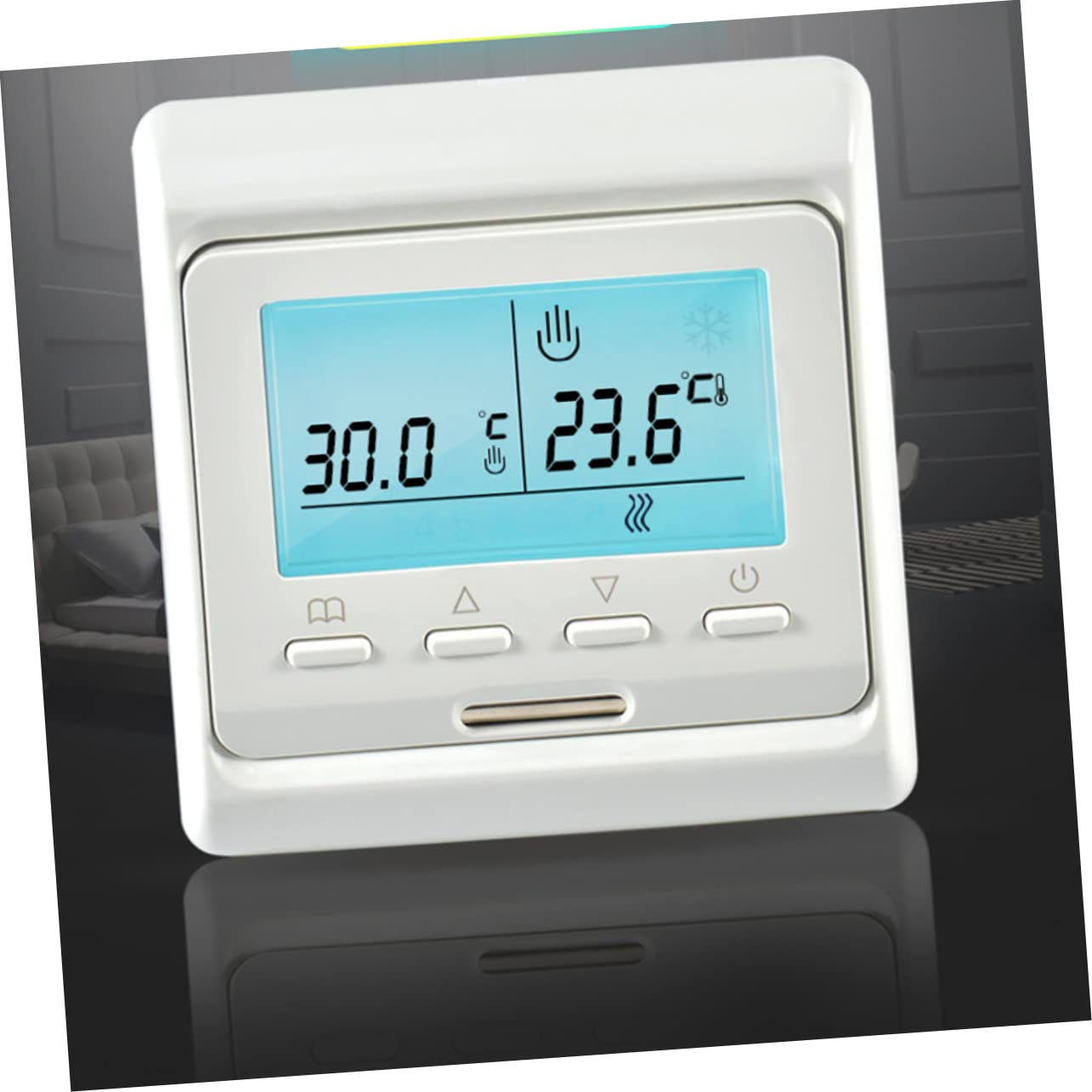 Mipcase 2stücke LCD Programmierbares Digitales Thermostat Für Fußbodenheizung Intelligente Temperaturregelung Für Wohn Und Gewerbebauten Anti-störfunktion Manuelle Und Programmierbare