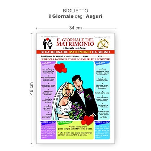 Giornale del matrimonio e anniversario, il regalo per sposi originale che non si aspettano