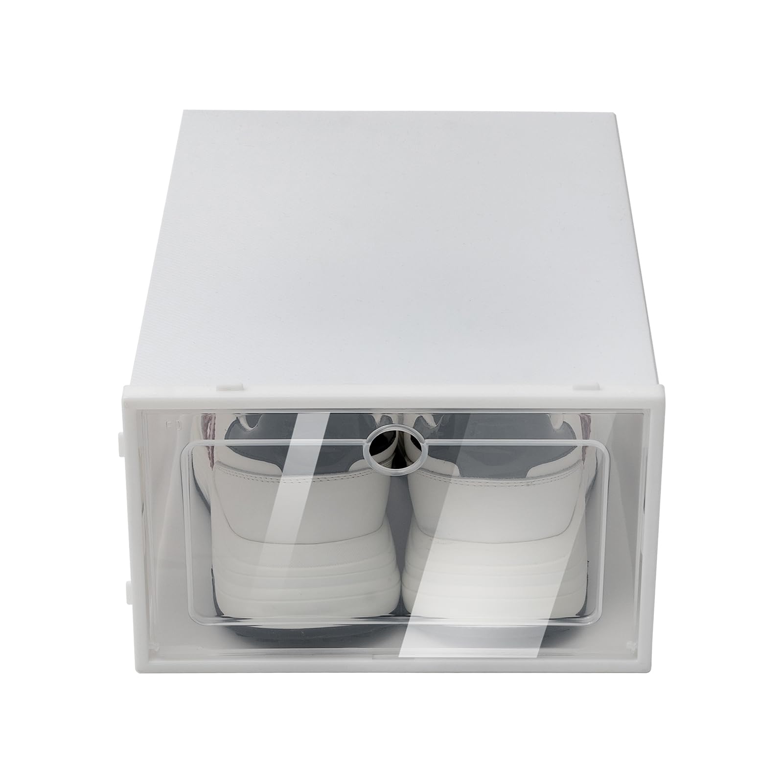 24 cajas de almacenamiento para zapatos, cajas apilables de plástico con tapa