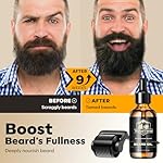 Waking Forest Derma Roller 0.25mm & Beard Oil(1oz), Sandalwood Beard Kit, Microneedle Beard Roller with 540 Titanium, Natural Moisturize with Vitamin E Beard Oil for Men - Image 3