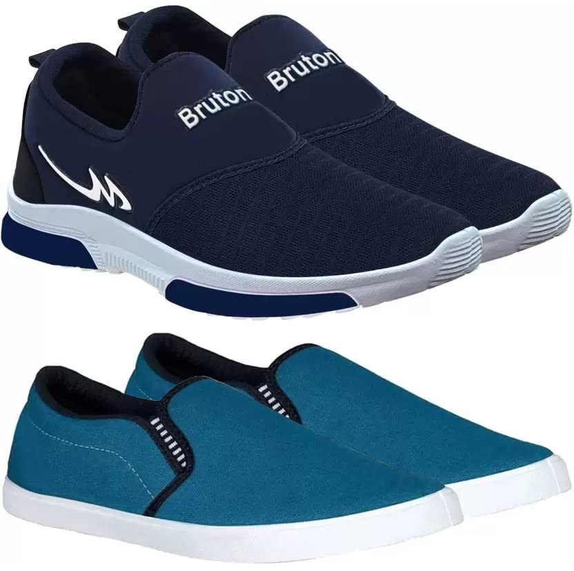 BRUTON Comfort & Stylish Fashion Combo Pack of 2 Casual Sneakers Shoes for Men (B0BXDCMCX7) Amazon Price History, Amazon Price Tracker