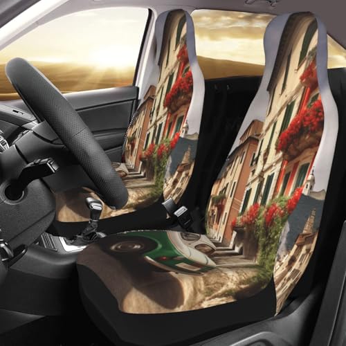 Housse de siège avant de voiture universelle Beautiful Italy (Lot de 2) - Confort de luxe