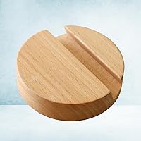 Vista 9 de Cabilock Soporte de madera para teléfono móvil, base redonda, soporte de escritorio para teléfono celular, compatible con teléfonos inteligentes