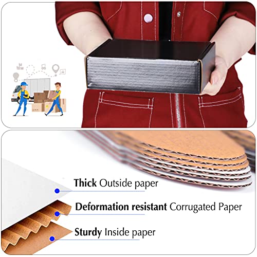 7X5X2 Black Cardboard Boxes 30 Pack, Small Shipping Boxes For Small Business Mailing Boxes, Corrugated Packaging Boxes #TOP2