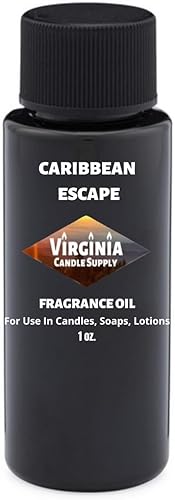 Aceite de fragancia Caribbean Escape (botella de 1 onza) para fabricación de velas, fabricación de jabón, fabricación de tartas, aerosoles de