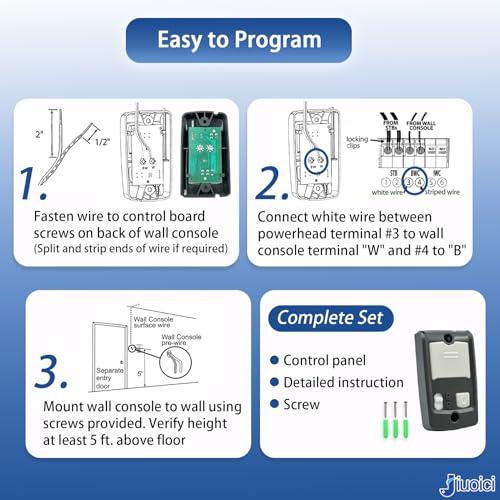 Image of Upgraded for Genie Garage Door Opener Wall Console for Genie Series II Openers, Replace 39165R GPWC-2WLB GBWCSL2-BX GBWC2-BX 37351R Wall Mount Wired Keypad, Sure-Lock & Vacation Lock & Light Button