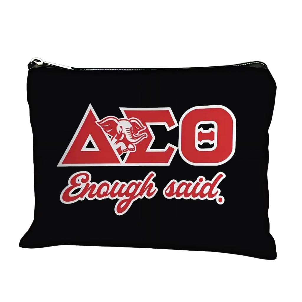 Sorority-Themed Unscented Makeup Bag, Sister Gift,Makeup Bag Zipper Pouch, Polyester Cosmetic Travel Bag, Toiletry Case Multi Functional Pouch Gifts For Friends,Travel Toiletry Makeup Organizer